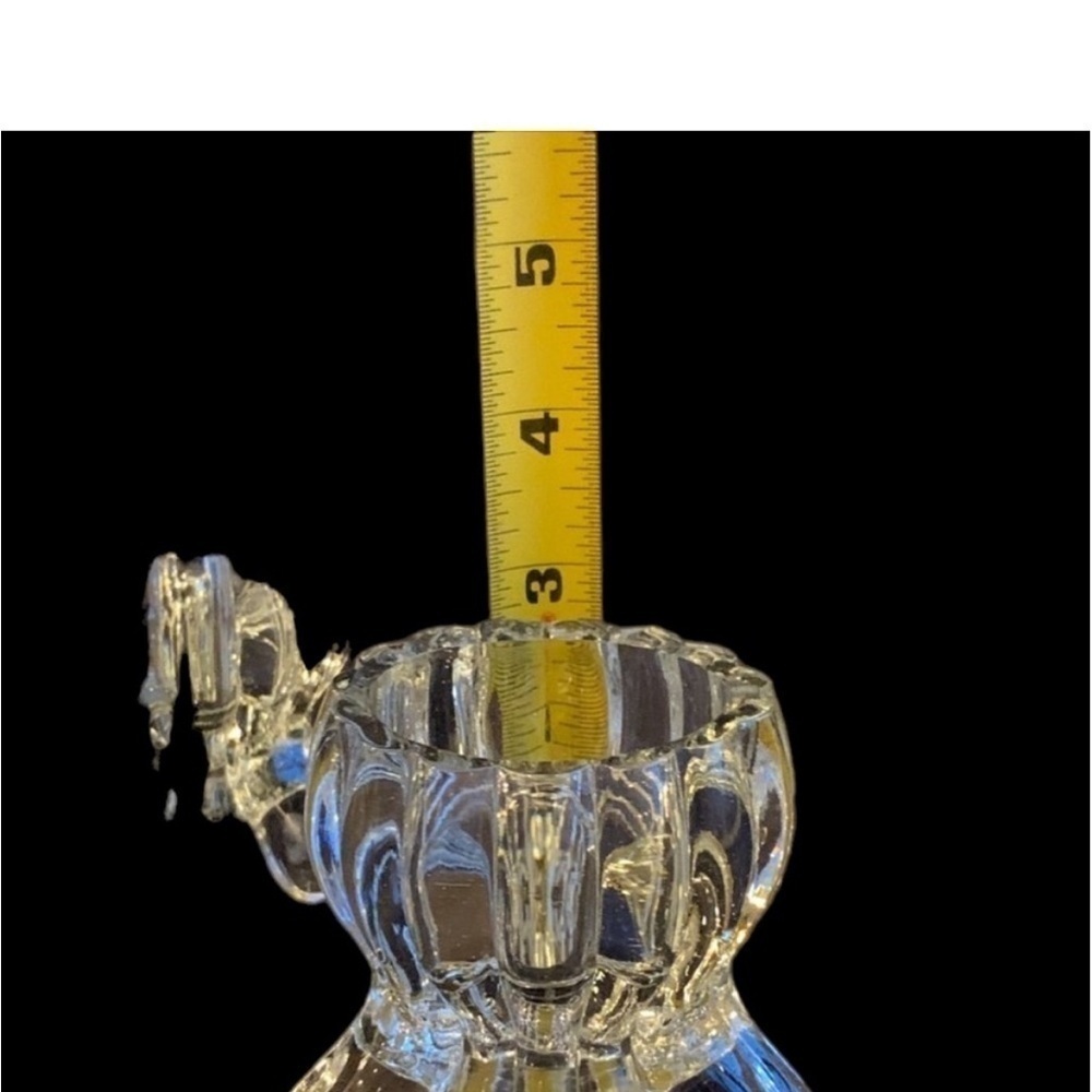 VINTAGE JEANNETTE GLASS
TAPERED CANDLESTICK HOLDER IN NATIONAL PATTERN 1940's - Picture 9 of 14